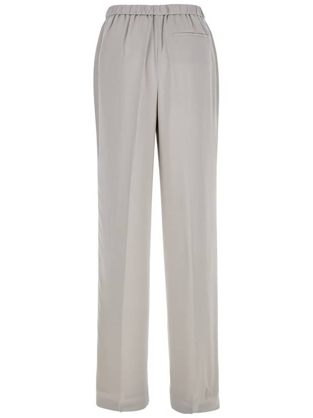 Metallic Pants With Rear Elastic Waist And Wide Leg In Silk Woman - THEORY - BALAAN 2