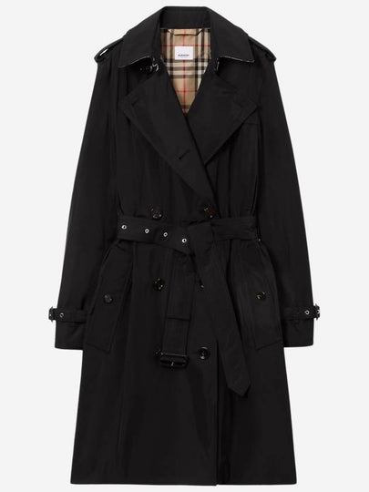 Mid-Length Lightweight Kensington Trench Coat Black - BURBERRY - BALAAN 2