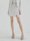 TWEED SLIT SKIRT - MULLION - BALAAN 1