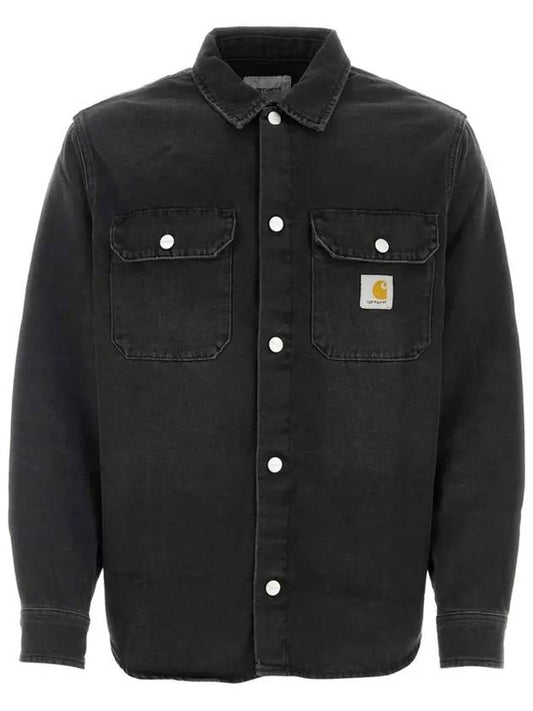 HARVEY logo patch shirt jacket black I033346 894L - CARHARTT - BALAAN 1