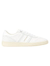 Logo Leather Low Top Sneakers White - SALVATORE FERRAGAMO - BALAAN 1