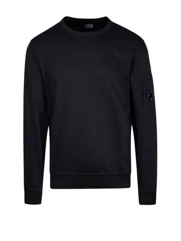 Light Fleece Sweatshirt Black - CP COMPANY - BALAAN 2