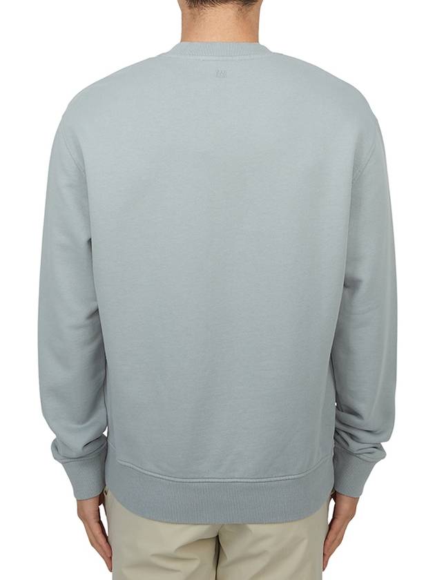 De Coeur Embossed Logo Crewneck Sweatshirt Blue - AMI - BALAAN 4