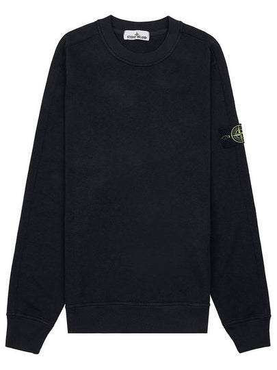 Garment Dyed Malfile Crewneck Sweatshirt Black - STONE ISLAND - BALAAN 2