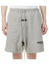 160BT212013F 462 Essential Logo Patch Sweat Shorts Dark Oatmeal Men’s Pants TLS - FEAR OF GOD - BALAAN 1