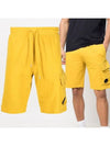 Men's Lens Patch Cargo Shorts Yellow - CP COMPANY - BALAAN 2