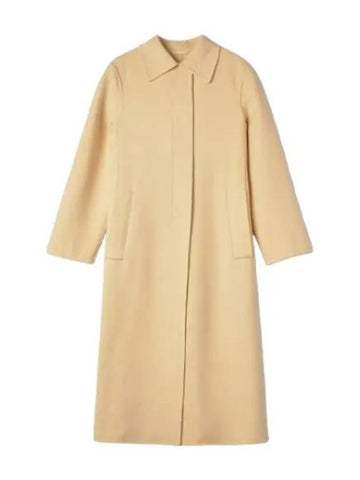 hidden button coat yellow - JIL SANDER - BALAAN 1