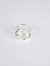 Medium Ever Chandal Enchaine Ring Sterling Silver - HERMES - BALAAN 3