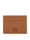 Leather Card Wallet Brown - MIU MIU - BALAAN 2