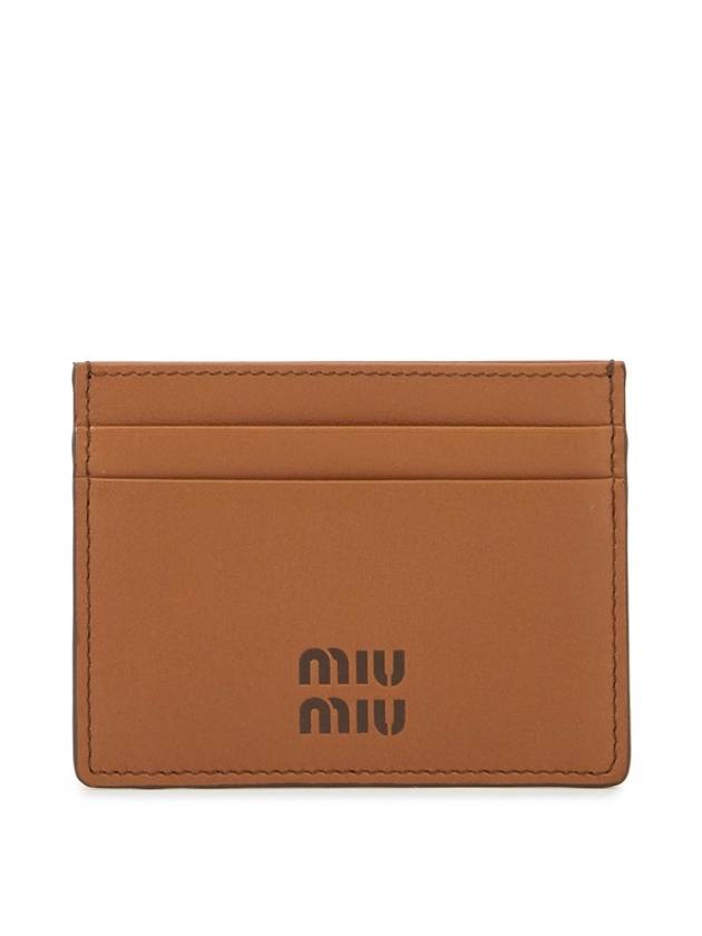 Leather Card Wallet Brown - MIU MIU - BALAAN 2