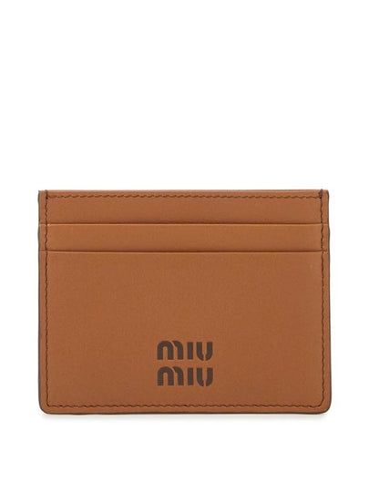 Leather Card Wallet Brown - MIU MIU - BALAAN 2