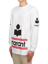 Logo Print Cotton Long Sleeve T Shirt White - ISABEL MARANT - BALAAN 3