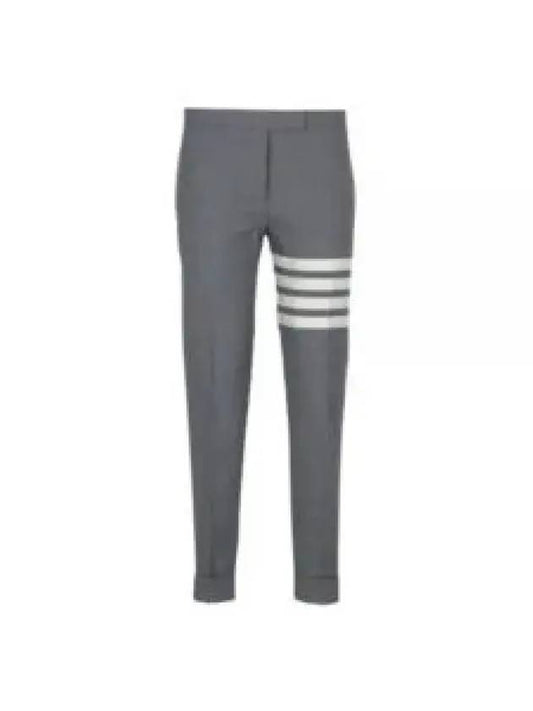 Men's Plain Weave 4 Bar Low Rise Skinny Straight Pants Grey - THOM BROWNE - BALAAN 2