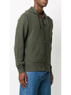 Wappen Logo Zip Up Hoodie Dark Green - STONE ISLAND - BALAAN 3