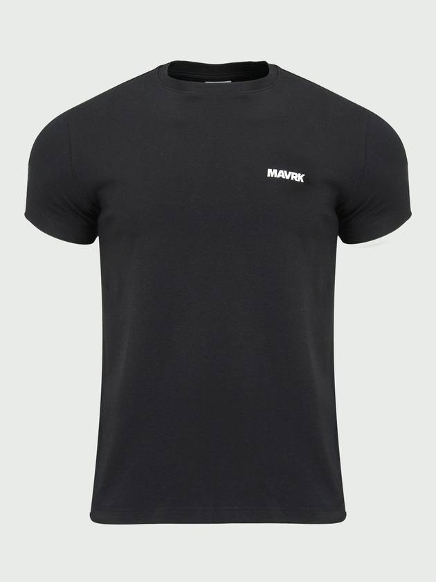 Unisex Daily Small Logo Muscle Fit T-Shirt Black - MAVRK - BALAAN 1