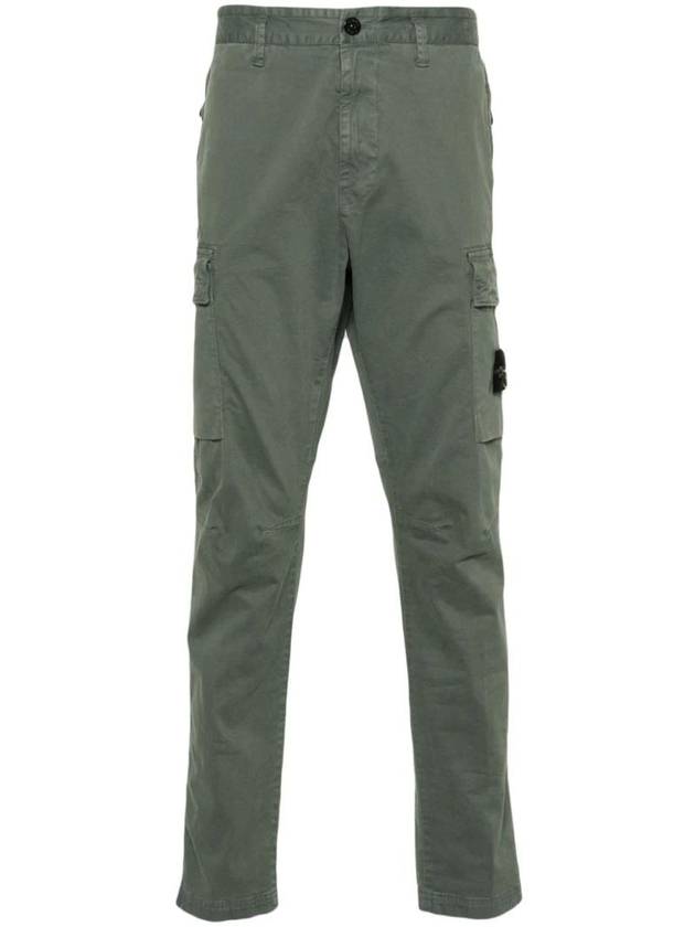 Compass Badge Cargo Straight Pants Green - STONE ISLAND - BALAAN 1