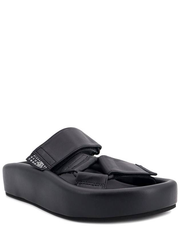 Webbing Slip-on Platform Sandals Black - MAISON MARGIELA - BALAAN 3