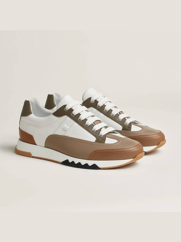 Trail Sneakers Calfskin Beige Multi - HERMES - BALAAN 4