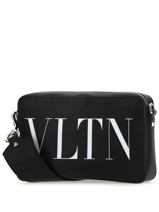 VLTN Logo Leather Cross Bag Black - VALENTINO - BALAAN 3