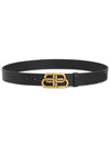 BB Logo Leather Belt Black - BALENCIAGA - BALAAN 3