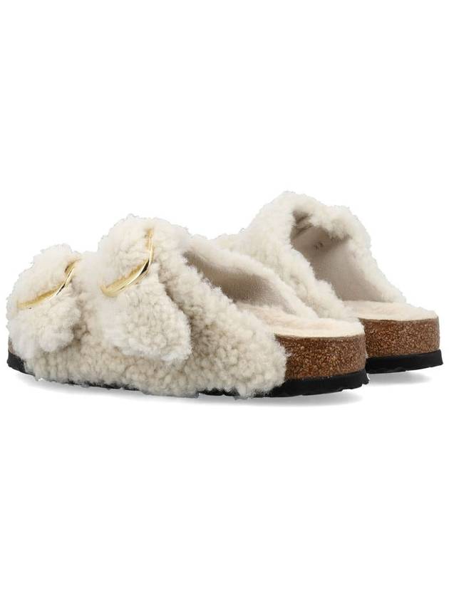 Arizona Big Buckle Shearling Slippers Teddy Eggshell - BIRKENSTOCK - BALAAN 5