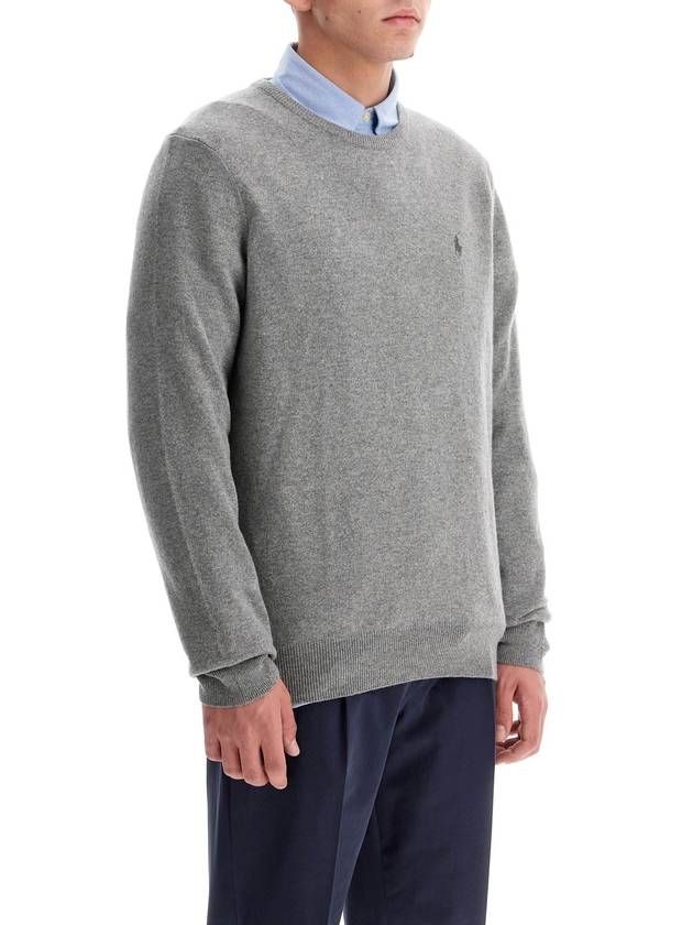 Logo Basic Pullover Knit Top Grey - POLO RALPH LAUREN - BALAAN 3