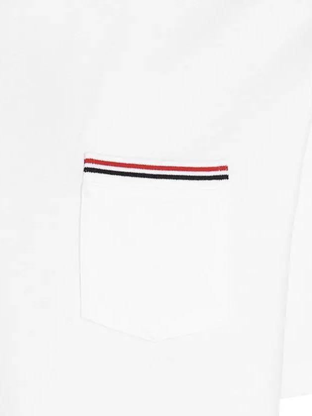 Cotton Oversized Pocket Short Sleeve T-Shirt White - THOM BROWNE - BALAAN 5