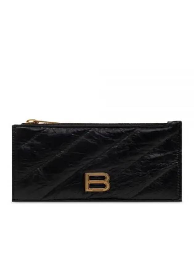 Crush Quilted Leather Long Coin Card Wallet Black - BALENCIAGA - BALAAN 2