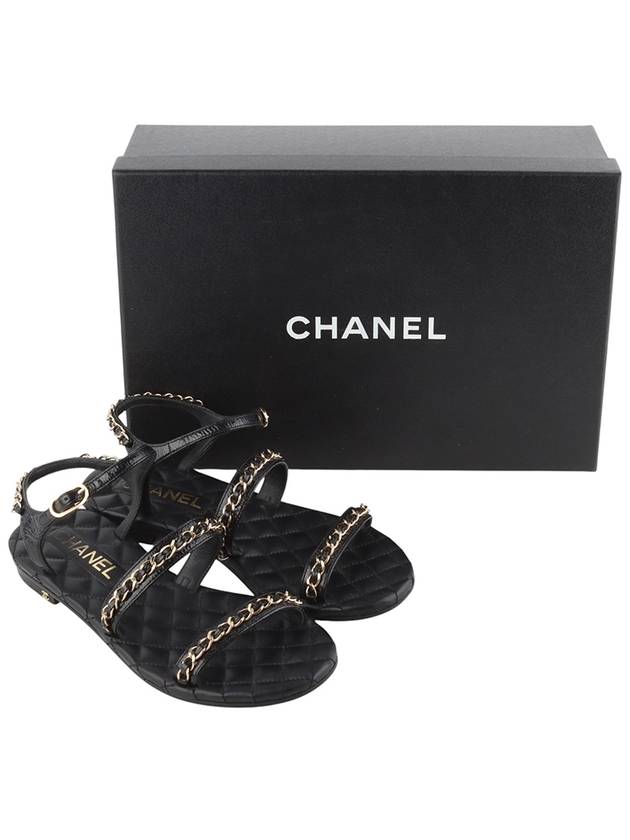 G36934 Quilted gold chain strap sandals size 35 34284 1 - CHANEL - BALAAN 8