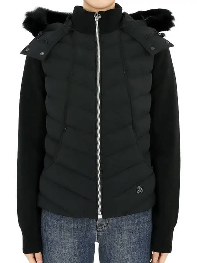 Valencia Hybrid Knit Shearling Padding Black - MOOSE KNUCKLES - BALAAN 3