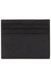 Saffiano Leather Card Wallet Black - PRADA - BALAAN 3