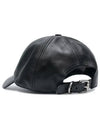 Embroidered Logo Leather Baseball Cap Black - JW ANDERSON - BALAAN 4