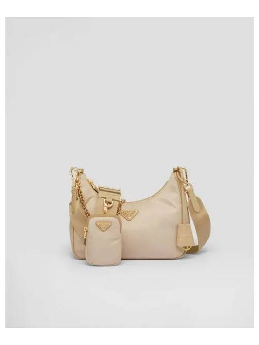 Re-Edition 2005 Re-Nylon Shoulder Bag Beige - PRADA - BALAAN 2