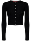 Periale crew neck cropped cardigan black - MAX MARA - BALAAN 1