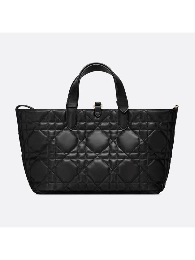 Toujours Macrocannage Calfskin Medium Tote Bag Black - DIOR - BALAAN 3