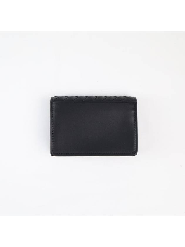 Intrecciato Flap Business Card Wallet Black - BOTTEGA VENETA - BALAAN 3