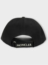 24SS Logo Patch Gabardine Baseball Cap Baseball Cap Black 3B00002 0U162 999 - MONCLER - BALAAN 5