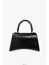 Hourglass Top Handle Strap Small Tote Bag Black Silver - BALENCIAGA - BALAAN 7