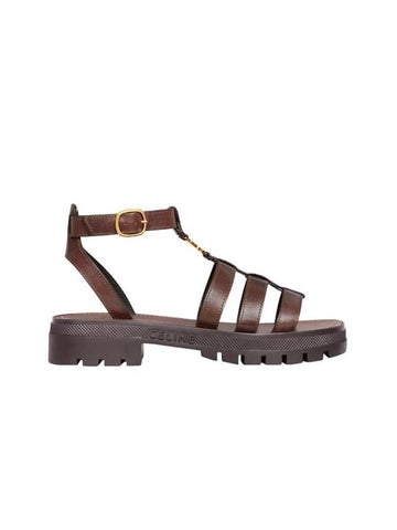 Triomphe Gladiator Sandals Brown - CELINE - BALAAN 1