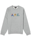 Shaun Tartan Check Logo Sweatshirt Heather Grey - A.P.C. - BALAAN 1