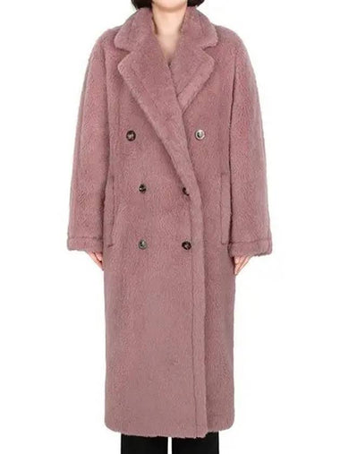 Antique Rose Zito Teddy Bear Alpaca Long Coat ZITTO 023 1209213 - MAX MARA - BALAAN 1