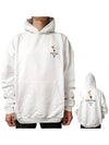 Embroidered Flame Logo Hoodie White - BALENCIAGA - BALAAN 2