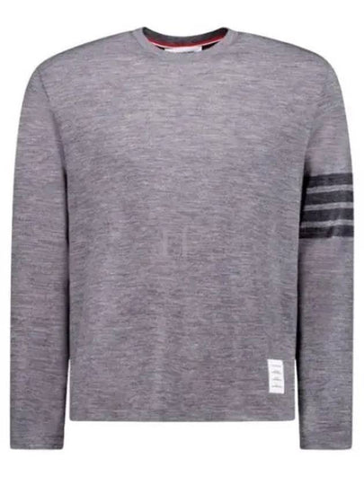 4-Bar Long Sleeve T-Shirt Grey - THOM BROWNE - BALAAN 2