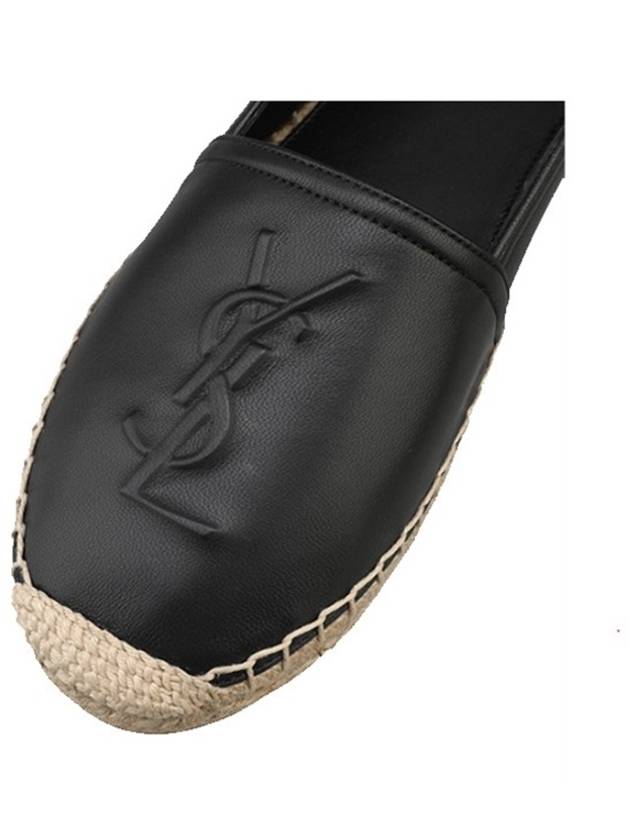 Leather Espadrilles Black - SAINT LAURENT - BALAAN 7