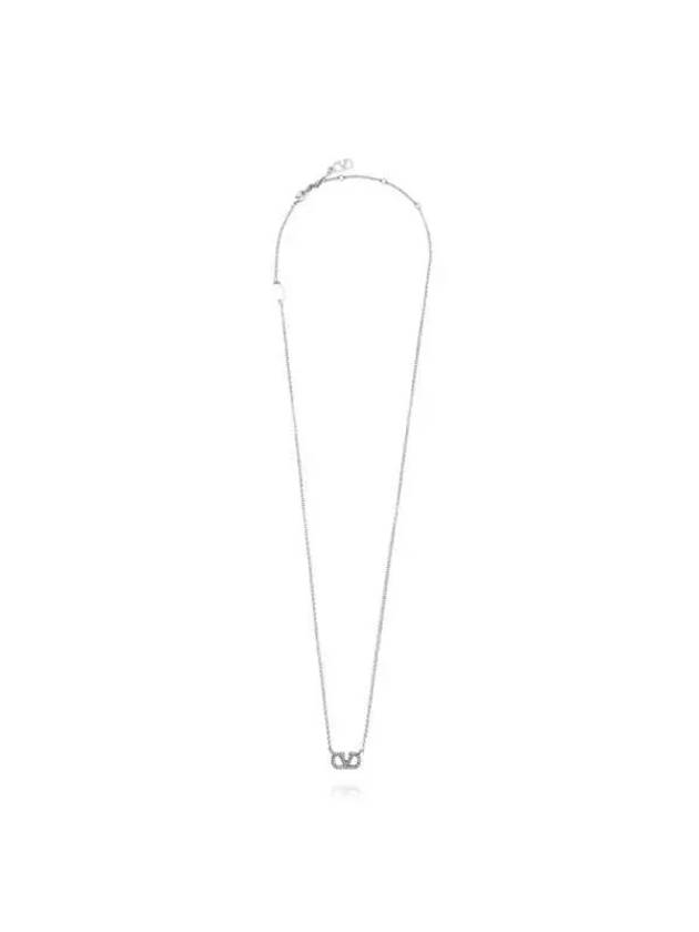 Valentino 4W2J0Q37 YCW 68S J0Q37 Garavani V logo crystal necklace - RED VALENTINO - BALAAN 2