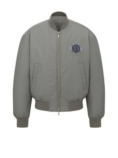 Cotton Blend Bomber Jacket Grey - DIOR - BALAAN 2