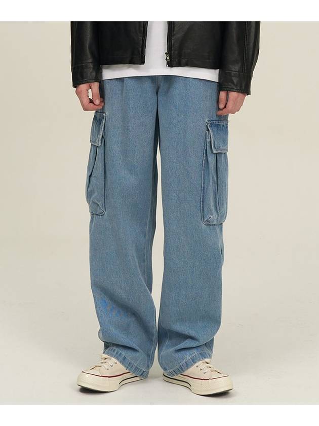 Cargo Denim Wide Pants 3 Colors - EXCONTAINER - BALAAN 3