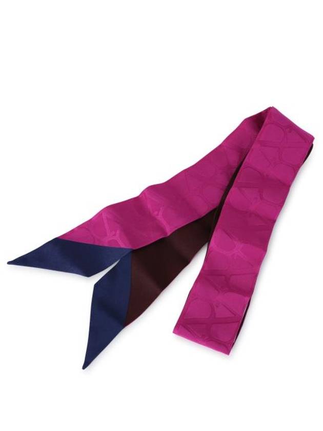 Toilet Econograph Silk Scarf Pink - VALENTINO - BALAAN 1