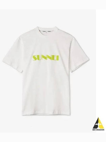 Logo Print Short Sleeve T Shirt White CRTWXTOP008JER012T017 - SUNNEI - BALAAN 1