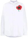 Poppy Printing China Collar Shirt 5CH434 9LH 01 - KENZO - BALAAN 1